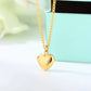 18K Gold Heart Pendant Necklace for Women Stainless Steel Gold Plated JettsJewelers