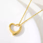 18K Gold Hollow Heart Shape Pendant Necklace for Women Stainless Steel Gold Plated JettsJewelers