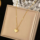 18K Gold Love Heart Pendant Necklace for Women Stainless Steel Gold Plated JettsJewelers