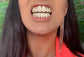 18K Gold Plated Iced Out Simulated 8 Top and Bottom Diamond Grills for Your Teeth - JettsJewelers