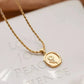 18K Gold Plated Oval Flower Pendant Rope Necklace for Women JettsJewelers