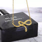 18K Gold Twisted Snake Pendant Necklace for Women Stainless Steel Gold Plated JettsJewelers