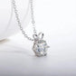 18K Gold White Gold Rose Gold 2CTW 8mm GH Color Created Moissanite Pendant Necklace with Sterling Silver Chain for Women JettsJewelers