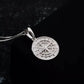 18k Gold Compass North Star Pendant Chain Mens Compass Necklace Gold Anchor Pendant Vintage Sterling Silver Necklace For Men Boyfriend Gift JettsJewelers