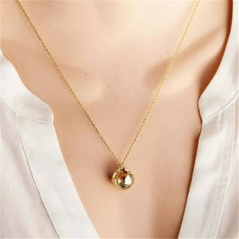 18k Gold Plated 3D Globe Pendant Necklace JettsJewelers