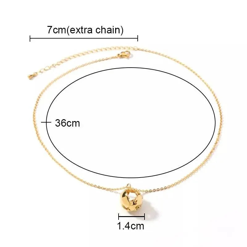 18k Gold Plated 3D Globe Pendant Necklace JettsJewelers