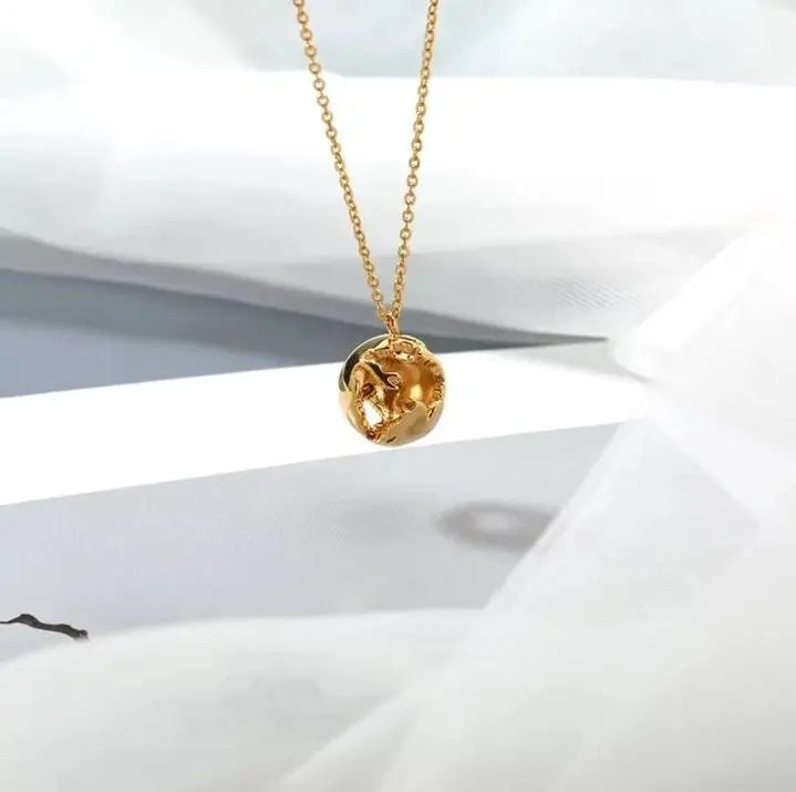 18k Gold Plated 3D Globe Pendant Necklace JettsJewelers