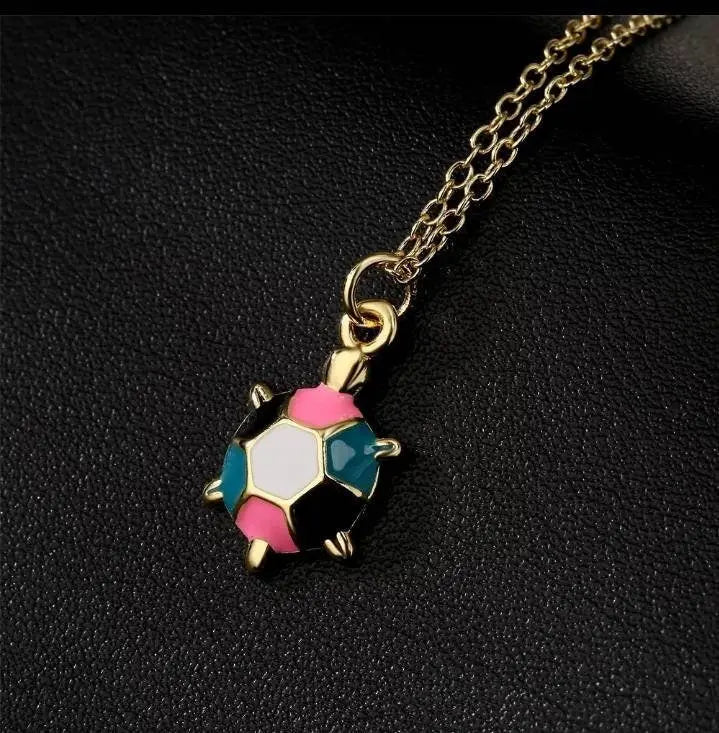 18k Gold Plated Colored Turtle Pendant Necklace JettsJewelers