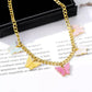 18k Gold Plated Colorful Butterfly Necklace JettsJewelers