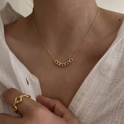 18k Gold Plated Curb Link Necklace JettsJewelers