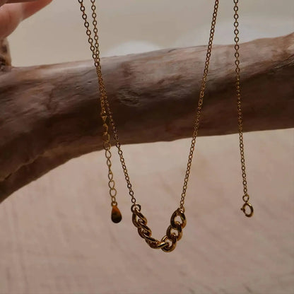 18k Gold Plated Curb Link Necklace JettsJewelers