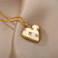 18k Gold Plated Heart Pendant with CZ Necklace JettsJewelers
