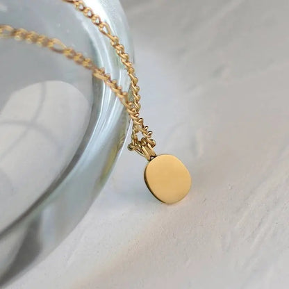 18k Gold Spring Green Amazonite Natural Stone Pendant Necklace (20'' Stainless Steel Chain), Retro Elegant Temperament Style Necklace - JettsJewelers