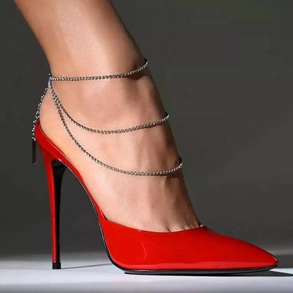 1pc Multi-layered Anklet, Custom Ankle Bracelet, Cubic Zirconia Anklet, Leg Gold Chain, Anklebone Beauty, Silver Gold JettsJewelers