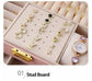 2 Layered Jewelry box for Woman Layer Large Jewelry Storage Case, PU Leather Jewellery Organizer Holder with Lock Removable Ring JettsJewelers