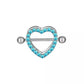 2 Pcs Crystal Heart Nipple Rings 316L Stainless Steel Heart Nipple Rings Double Layer Heart Nipple Rings Personality Body 14GA 7/8&quot; Length JettsJewelers