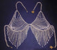 2 pc Bra Bikini Set Crystal Tassel Body Chains Belly Dance Skirts Rhinestones Sexy Bikini Summer Beach Hip Waist Beachwear JettsJewelers