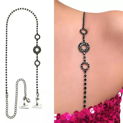 2pc Shoulder Strap Rhinestones Body Chain for Women Bohemian Shoulder Chain Necklace Jewelry for Party Wedding Summer Beach JettsJewelers
