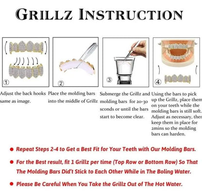 2pc Silicone Grill Mold Bars for Fitting Grillz Teeth JettsJewelers