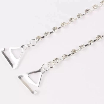 2pc Silver Shoulder Strap Rhinestones Body Chain for Women Bohemian Shoulder Chain Necklace Jewelry for Party Wedding Summer Beach JettsJewelers