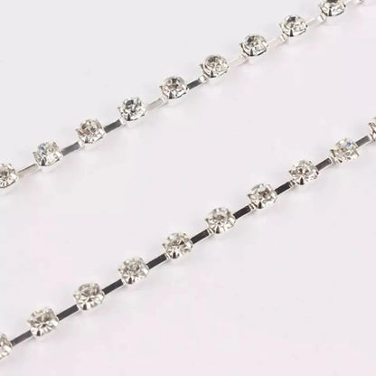 2pc Silver Shoulder Strap Rhinestones Body Chain for Women Bohemian Shoulder Chain Necklace Jewelry for Party Wedding Summer Beach JettsJewelers