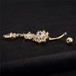 3 Pc Flower Belly Ring, Belly Dancing jewelry, surgical steel Dangle, Gift for her, Sexy Belly Ring JettsJewelers