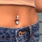 3 pieces 14G Platinum, Gold, Rose Gold Navel Piercing Dangle Jewelry Zircon Belly Button Ring Sexy Body Piercing Jewelry Surgical Steel JettsJewelers
