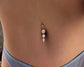 6 pieces Belly Piercings Gold, Rose Gold and Silver Flower Belly Ring, Belly Dancing jewelry, surgical steel Dangle, Drill dangle JettsJewelers