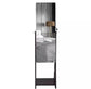 8 LEDs Jewelry Cabinet Armoire with Beveled Edge Mirror, Gorgeous Jewelry Organizer Large Capacity Brown - JettsJewelers
