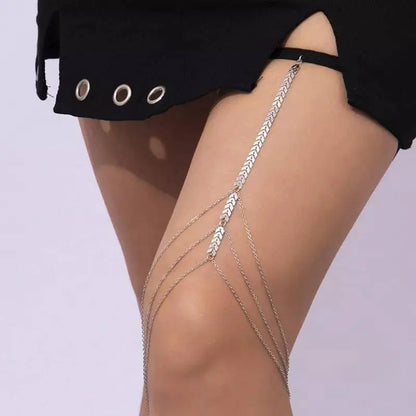 Airplane Shape Chain Leg Chain Gold and Silver for Women Thigh Chain For Girls Gold Pendant Boho Body Chain for Beach Summer Holiday JettsJewelers