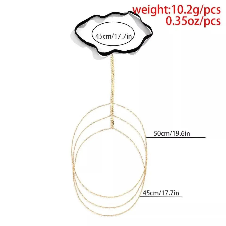 Airplane Shape Chain Leg Chain Gold and Silver for Women Thigh Chain For Girls Gold Pendant Boho Body Chain for Beach Summer Holiday JettsJewelers