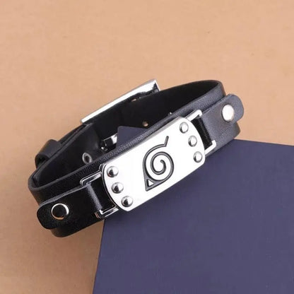 Anime Uzumaki Bracelets Pierrot Attack on Titan Logo Leather Rope Chain Bangles Cosplay Costume Jewelry - JettsJewelers