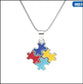 Autism Awareness Necklace Gifts for Autistic Colorful Puzzle Piece Necklace - JettsJewelers