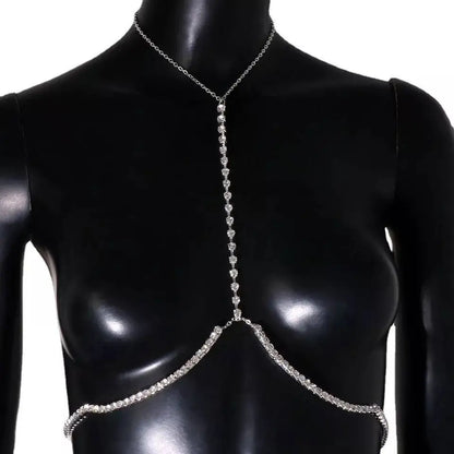 Big Rhinestones Bra Body Sexy Bikini Silver Gold Beauty Chest Bracket Bras Nightclub and Partying Body Jewelry for Women JettsJewelers