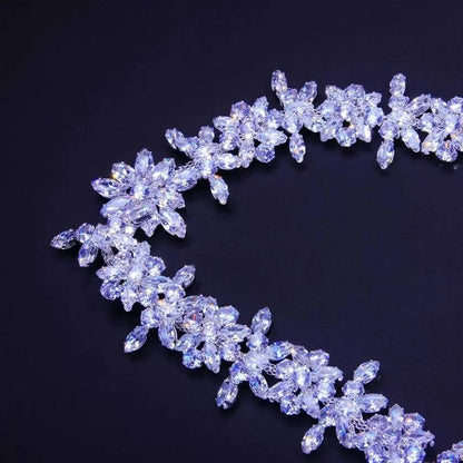 Bridal Shoulder necklace, Shoulder Jewelry, Silver Shoulder Necklace, Shoulder Necklace Jewelry, Shoulder Piece Cubic Zirconia - JettsJewelers