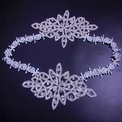 Bridal Shoulder necklace, Shoulder Jewelry, Silver Shoulder Necklace, Shoulder Necklace Jewelry, Shoulder Piece Cubic Zirconia - JettsJewelers