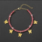 Butterfly Ankle Bracelets for Women, 14K Gold Adjustable Tennis Anklet Alloy Foot Chain Jewelry Girls JettsJewelers