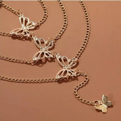 Butterfly Charm Chain Leg Chain Gold and Silver for Women Thigh Chain For Girls Gold Pendant Boho Body Chain for Beach Summer Holiday JettsJewelers