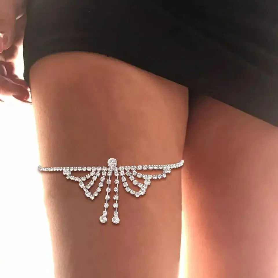 Butterfly Leg Chain Gold and Silver for Women Thigh Chain For Girls Gold Pendant Boho Body Chain for Beach Summer Holiday JettsJewelers