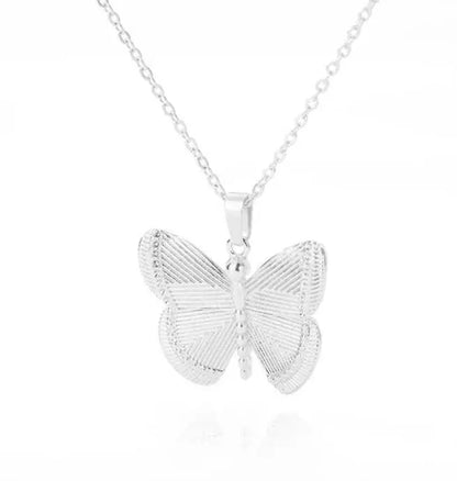 Butterfly Pendant Necklace,Women 14k Gold Plated Handmade Dainty Butterfly Necklace - JettsJewelers