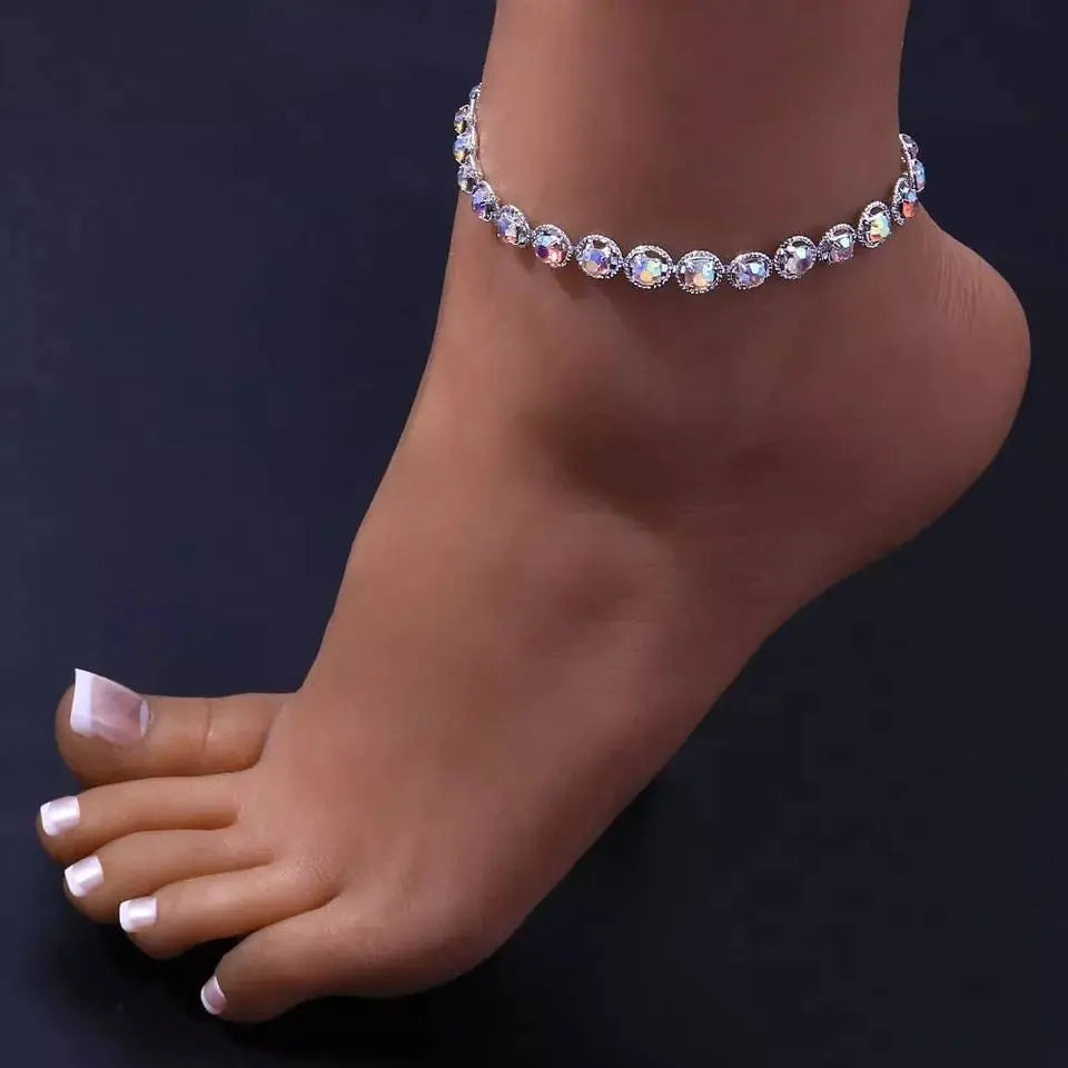 Colorful Round Anklet Foot Jewelry for Women Beach Barefoot Chain Bracelet On the Leg Accessories Gift - JettsJewelers
