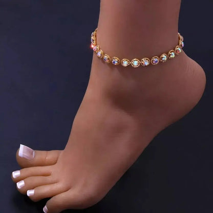Colorful Round Anklet Foot Jewelry for Women Beach Barefoot Chain Bracelet On the Leg Accessories Gift - JettsJewelers