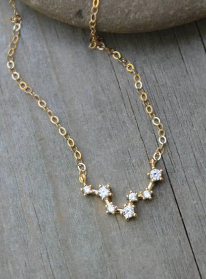 Constellation ANKLET, Cubic Circonia Diamonds, 14k gold filled, CZ, Celestial Zodiac Ankle Bracelet Chain, Personalized Initial, Bridesmaids - JettsJewelers