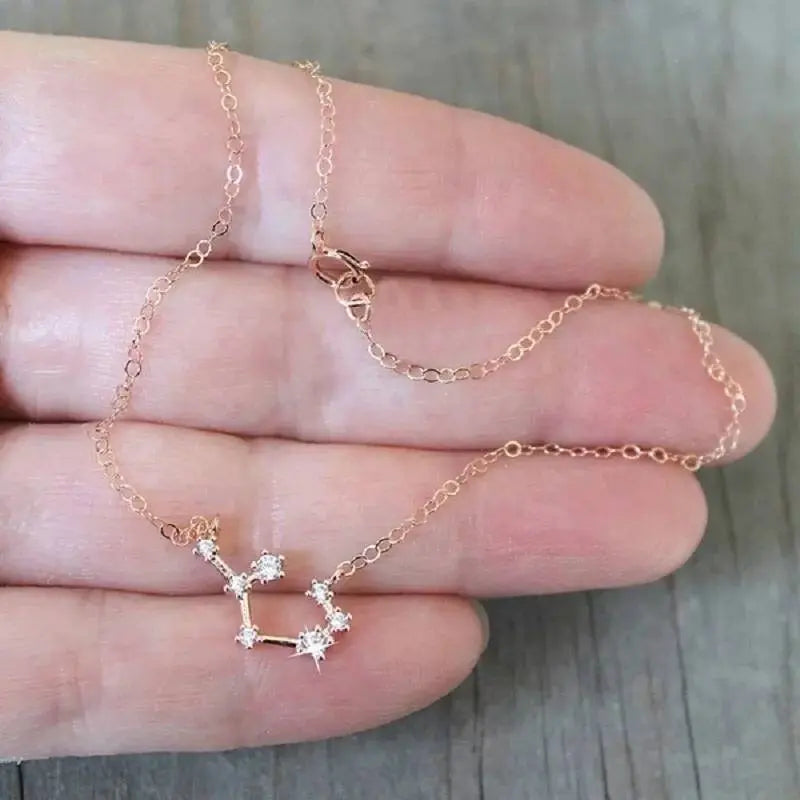 Constellation ANKLET, Cubic Circonia Diamonds, 14k gold filled, CZ, Celestial Zodiac Ankle Bracelet Chain, Personalized Initial, Bridesmaids - JettsJewelers