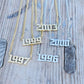 Cuban Link Chain Birth Year Necklace 1999 1998 1997 1996 2000 2001 Gold Stainless Steel JettsJewelers