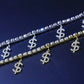 Dollar Sign Rhinestones Anklet Foot Jewelry for Women Beach Barefoot Chain Bracelet On the Leg Accessories Gift - JettsJewelers
