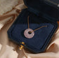 Donut Gemstone Carnelian Aventurine Malachite Turquoise Gold Simple Snake Chain Necklace for Women JettsJewelers