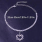 Double Heart Rhinestones Anklet Foot Jewelry for Women Beach Barefoot Chain Bracelet On the Leg Accessories Gift - JettsJewelers