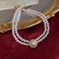 Double Pearl and Crystal Necklace JettsJewelers