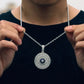 Evil Eye Photo Necklace with Engraving Personalized for Men Women, 18K Gold/Platinum Plated AAA CZ Medallion Customized Photo Pendant JettsJewelers